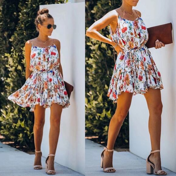 Vici | Better Than Ever Floral Rope Tie Mini Dress - Picture 1 of 10